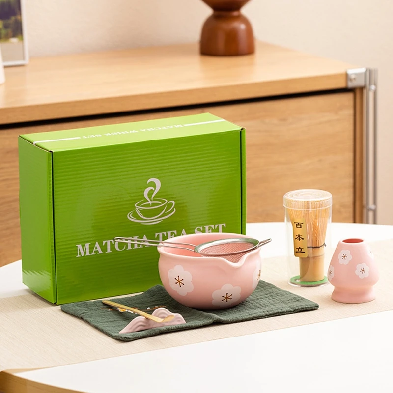 4-7pcs Set Ceramic Matcha Bowl Large Capacity Smooth Matcha Whisk Stand High Temperature Resistant Tea Salad Soup Bowl
4-7pcs Set Ceramic Matcha Bowl Large Capacity Smooth Matcha Whisk Stand High Temperature Resistant Tea Salad Soup Bowl