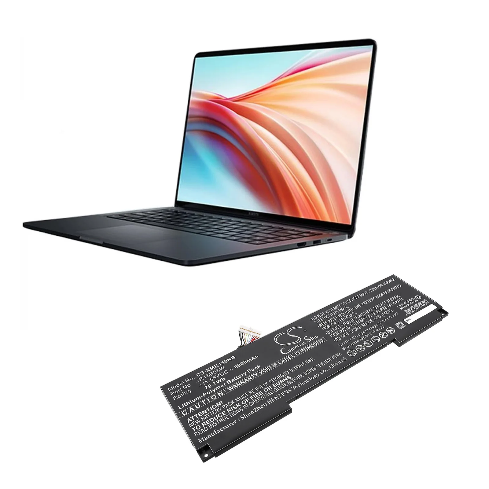 Replacement 11.55V 6900mAh Notebook, Laptop Battery R15B05W for Xiaomi Notebook Pro X 15 Pro X15
Replacement 11.55V 6900mAh Notebook, Laptop Battery R15B05W for Xiaomi Notebook Pro X 15 Pro X15