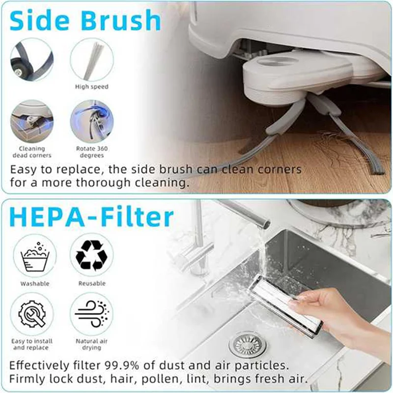 A98E-48PCS Brush Filter Mop Cloth And Dust Bag Set For Roborock Qrevo Curv / P20 Pro Vacuum Accessories Replacement Parts
A98E-48PCS Brush Filter Mop Cloth And Dust Bag Set For Roborock Qrevo Curv / P20 Pro Vacuum Accessories Replacement Parts