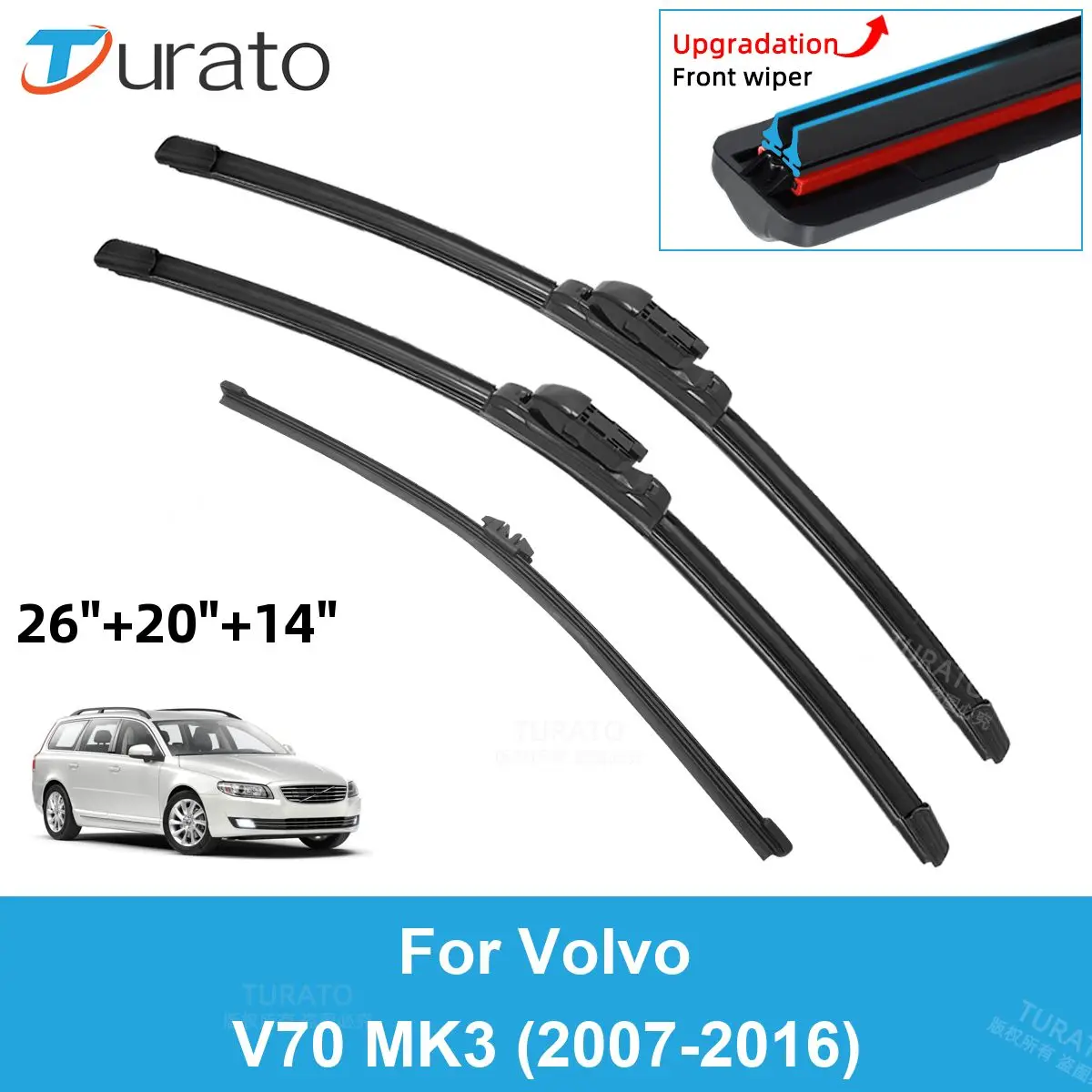 3PCS Car Wiper Blades for 2007-2016 Volvo V70 MK3 Rear Windshield Wipers Double Rubber Car Accessories 2013 2014 2015 2016
3PCS Car Wiper Blades for 2007-2016 Volvo V70 MK3 Rear Windshield Wipers Double Rubber Car Accessories 2013 2014 2015 2016