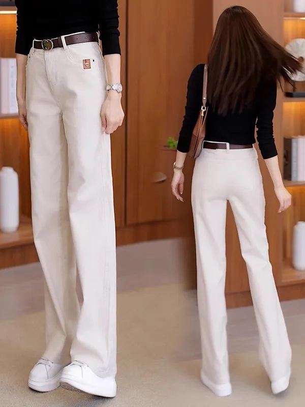 Широкие хлопковые джинсы с высокой талией, женские прямые джинсы, свободный крой, джинсовые брюки высокого класса, повседневные длинные брюки, весна-осень
Широкие хлопковые джинсы с высокой талией, женские прямые джинсы, свободный крой, джинсовые брюки высокого класса, повседневные длинные брюки, весна-осень