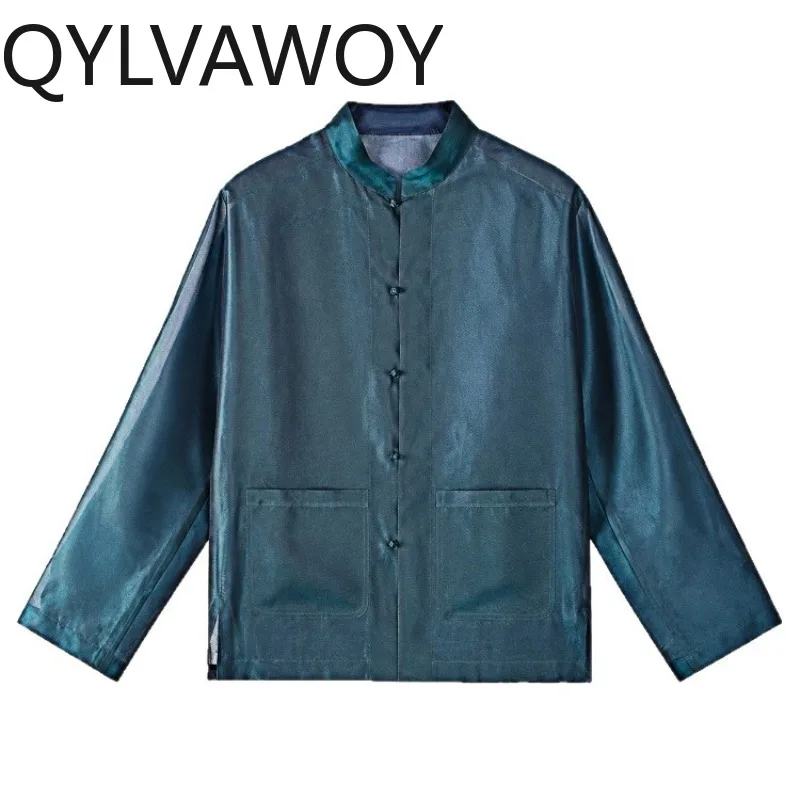 QYLVAWOY 100% Mulberry Silk Men's Shirts Spring Autumn Shirt Long Sleeves Shirts for Man Summer Tops Menswear Clothing Camisa
QYLVAWOY 100% Mulberry Silk Men's Shirts Spring Autumn Shirt Long Sleeves Shirts for Man Summer Tops Menswear Clothing Camisa