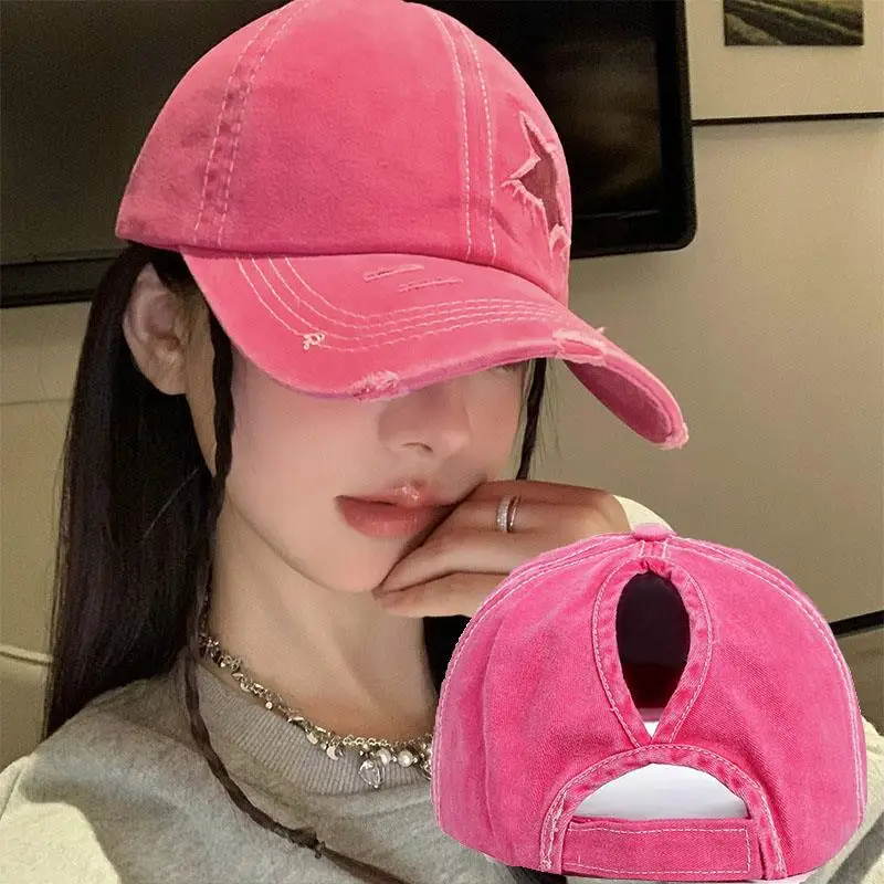 Y2k Washed Cotton Baseball Caps For Women Shiny Pentagram Sunshade Hat Hollow out Back Ponytail Baseball Caps Girls Hip Hop Hat
Y2k Washed Cotton Baseball Caps For Women Shiny Pentagram Sunshade Hat Hollow out Back Ponytail Baseball Caps Girls Hip Hop Hat
