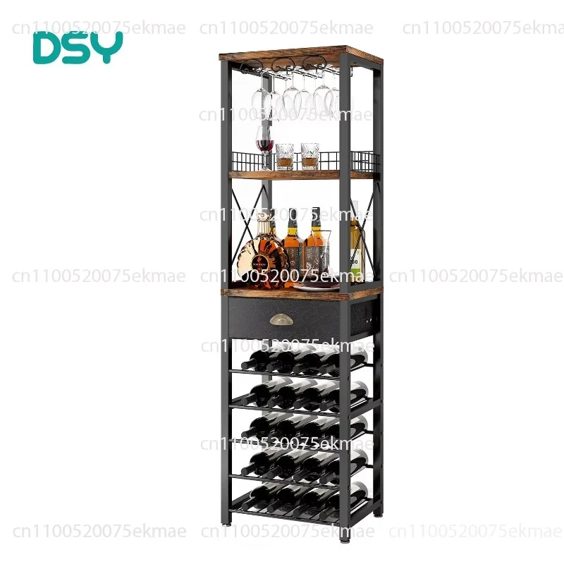 Wine rack independent floor-to-ceiling bar cabinet, can store alcohol and wine glasses, 4-layer bar wine cabinet, with glass
Wine rack independent floor-to-ceiling bar cabinet, can store alcohol and wine glasses, 4-layer bar wine cabinet, with glass