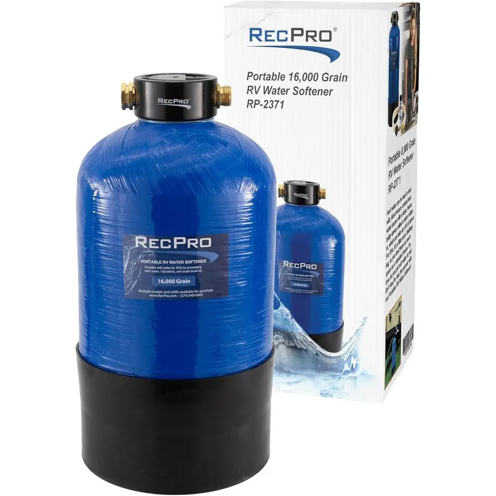RecPro RV Water Sotener Portable | Prevents Hard Water Buildup | Hose and TDS Water Test Strips Included | Cation Exchange Resin
RecPro RV Water Sotener Portable | Prevents Hard Water Buildup | Hose and TDS Water Test Strips Included | Cation Exchange Resin