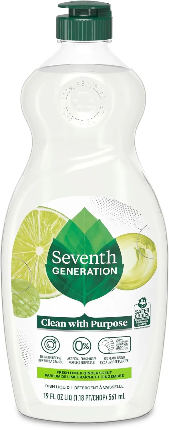Dish Soap with Fresh Lime and Ginger Scent – Liquid Dishwashing Detergent – 19 Fluid Ounces
Dish Soap with Fresh Lime and Ginger Scent – Liquid Dishwashing Detergent – 19 Fluid Ounces