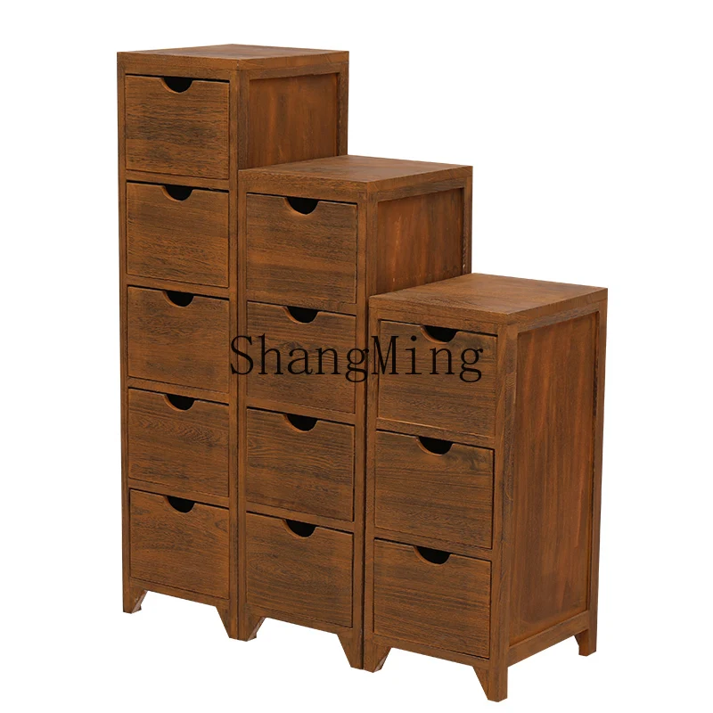 DHY retro log color bedside storage cabinet gap corner cabinet solid wood crevice five buckets seven
DHY retro log color bedside storage cabinet gap corner cabinet solid wood crevice five buckets seven