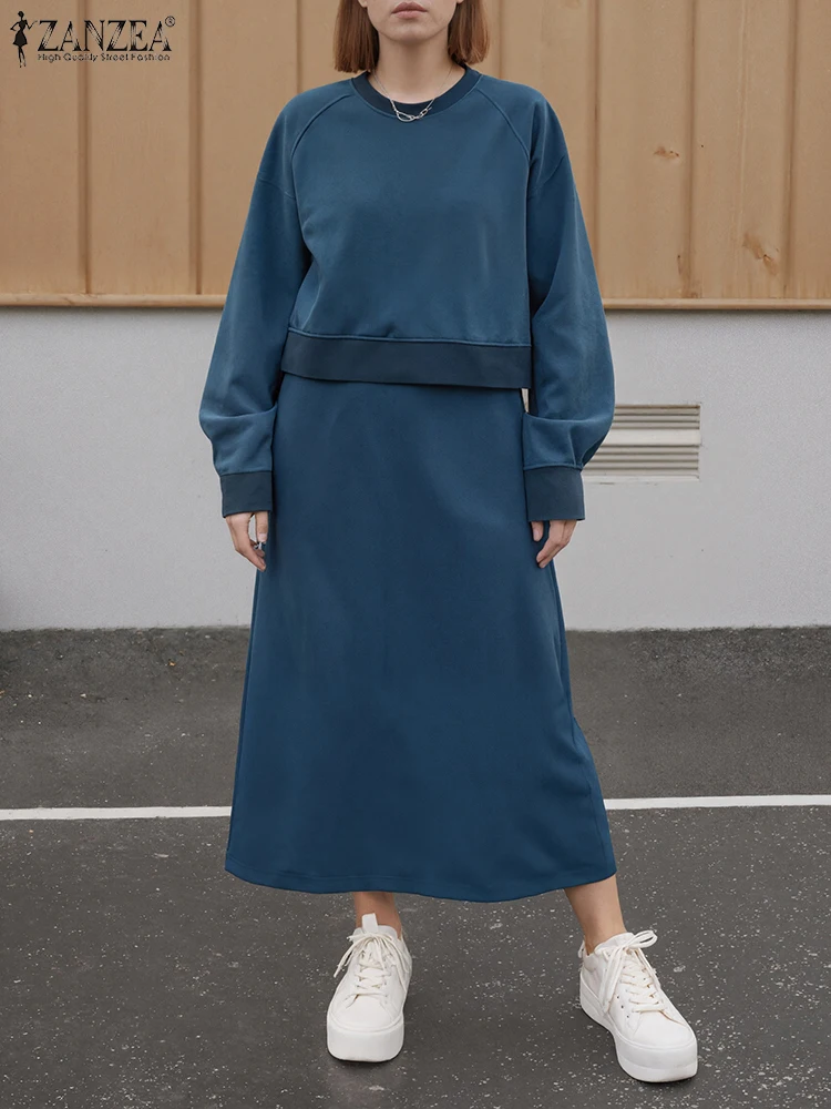 ZANZEA 2025 модный комплект из двух предметов, осенний женский однотонный укороченный топ с длинными рукавами, повседневный комплект с длинной юбкой и высокой талией, спортивный костюм
ZANZEA 2025 модный комплект из двух предметов, осенний женский однотонный укороченный топ с длинными рукавами, повседневный комплект с длинной юбкой и высокой талией, спортивный костюм