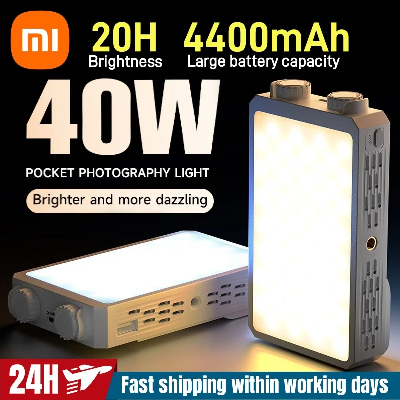 Светодиодный светильник для видео Xiaomi 40 Вт, 2500–9000 К, двухцветный, 4400 мАч, ручка для видеосъемки, портативный светильник для фотосъемки с подсветкой камеры CCT
Светодиодный светильник для видео Xiaomi 40 Вт, 2500–9000 К, двухцветный, 4400 мАч, ручка для видеосъемки, портативный светильник для фотосъемки с подсветкой камеры CCT