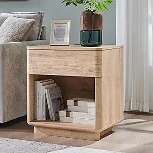 ern Nightstand with Charging Station, 22" Wide Wood Side Table with Large Der & Open Storage, End Table or Bedroom, Curved Proil
ern Nightstand with Charging Station, 22" Wide Wood Side Table with Large Der & Open Storage, End Table or Bedroom, Curved Proil