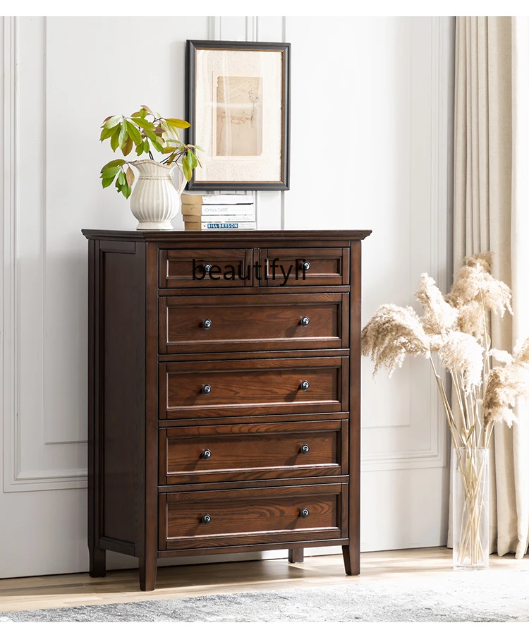 American-Style Solid Wood Chest of Six Drawers Living Room Locker Chest of Drawer Bedroom Storage Cabinet Six-Bucket Cabinet
American-Style Solid Wood Chest of Six Drawers Living Room Locker Chest of Drawer Bedroom Storage Cabinet Six-Bucket Cabinet