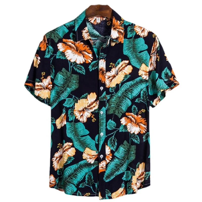Men's Shirts Vintage Ethnic Style Leaves Printing Summer Casual Streetwear Stand Collar Short Sleeve Loose Mens Hawaiian Shirt
Men's Shirts Vintage Ethnic Style Leaves Printing Summer Casual Streetwear Stand Collar Short Sleeve Loose Mens Hawaiian Shirt