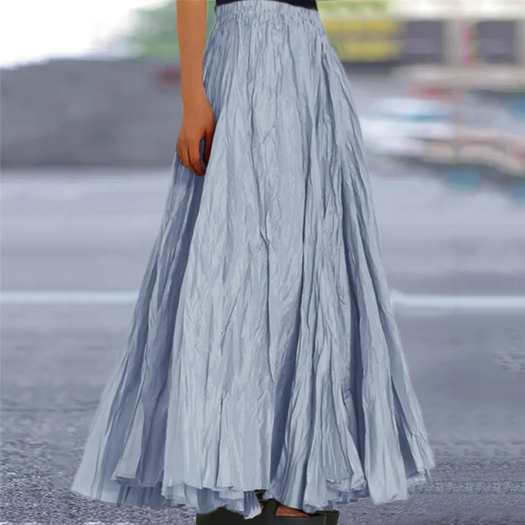 Women's Solid Color Pleated A-Line Skirt Spring Summer New Fashion Large Swing Dress by
Women's Solid Color Pleated A-Line Skirt Spring Summer New Fashion Large Swing Dress by