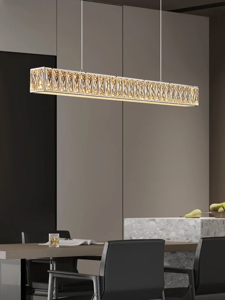 Modern Crystal Pendant Light Luxury Long Strip Led Dining Room Chandelier Nordic Restaurant Island Bar Indoor Lighting Fixtures
Modern Crystal Pendant Light Luxury Long Strip Led Dining Room Chandelier Nordic Restaurant Island Bar Indoor Lighting Fixtures