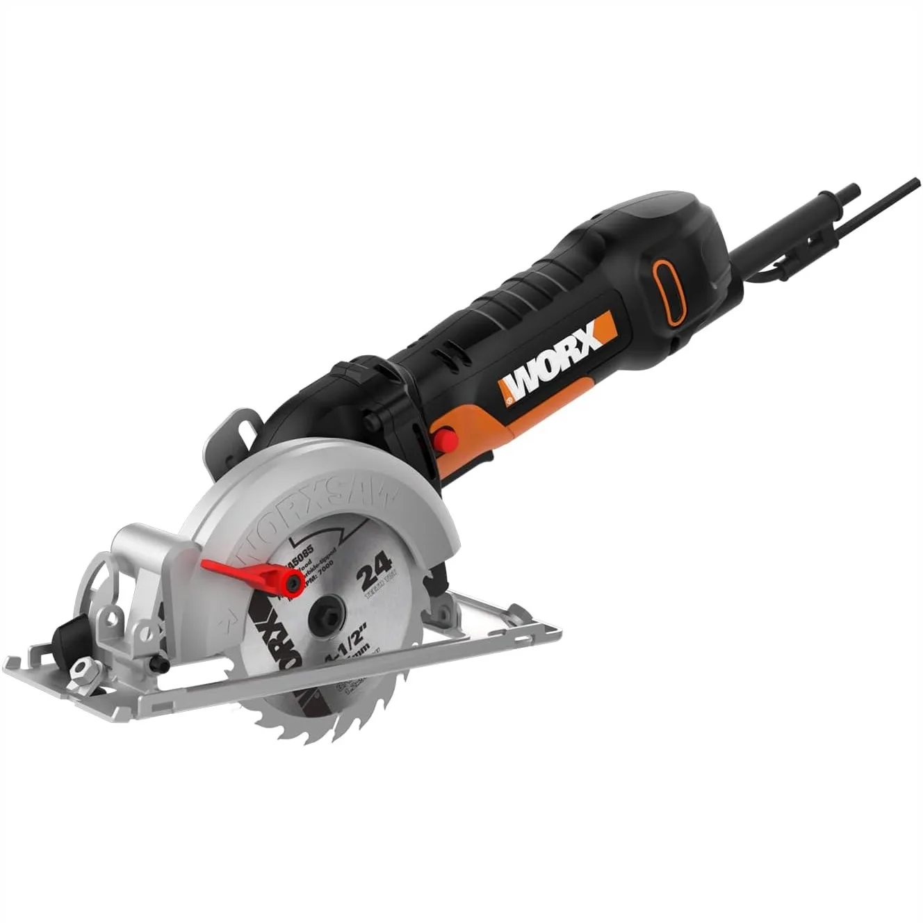 Electric Compact Circular Saw 4.5 Amp 4-1/2" One-Hand Operation for Lumber Cutting
Electric Compact Circular Saw 4.5 Amp 4-1/2" One-Hand Operation for Lumber Cutting