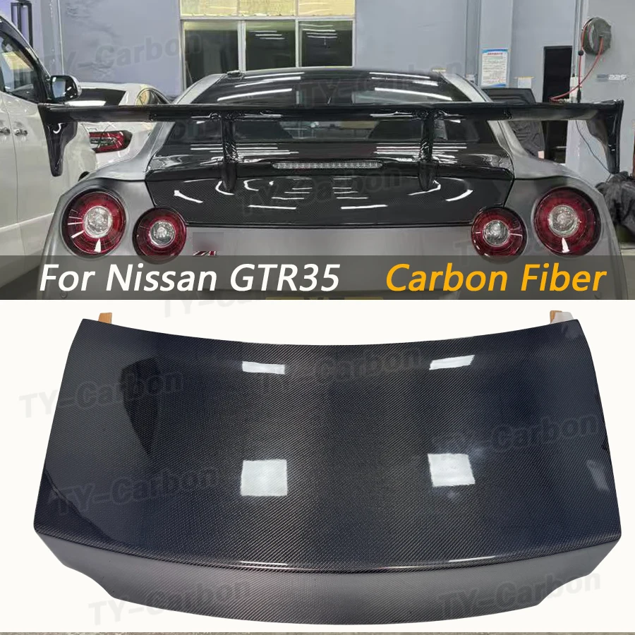 OEM Style Real Carbon Fiber Rear Trunk Lid Cover For Nissan GTR GTR35 Rear Trunk Lid Boot Tail Wing Spoiler Car Parts Body Kit
OEM Style Real Carbon Fiber Rear Trunk Lid Cover For Nissan GTR GTR35 Rear Trunk Lid Boot Tail Wing Spoiler Car Parts Body Kit