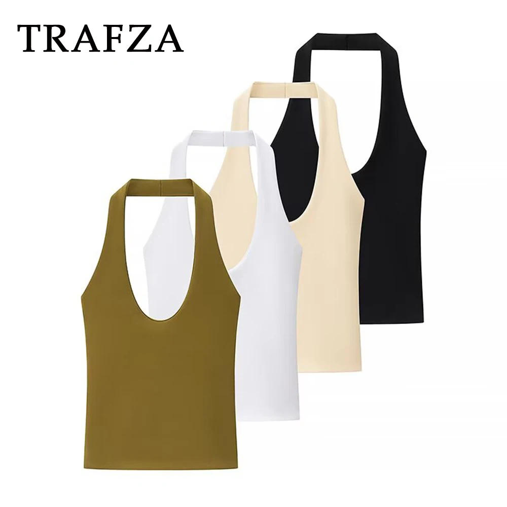 TRAFZA шикарные женские сексуальные топы с вырезом, однотонная уличная одежда, желтый жилет с круглым вырезом, мода 2025, летний спортивный топ с открытой спиной Y2K
TRAFZA шикарные женские сексуальные топы с вырезом, однотонная уличная одежда, желтый жилет с круглым вырезом, мода 2025, летний спортивный топ с открытой спиной Y2K