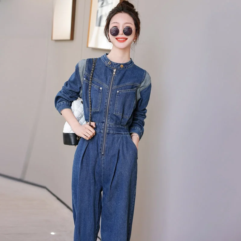 Casual Loose Denim Overalls Women's Spring New Style Patchwork Waist-Cinching Workwear One-Piece Pants Polyester Fiber
Casual Loose Denim Overalls Women's Spring New Style Patchwork Waist-Cinching Workwear One-Piece Pants Polyester Fiber