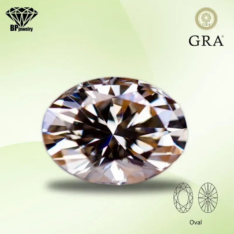 Moissanite Diamond Primary Color Champagne Oval Cut Lab Grown Created Gemstone for DIY Jewelry Making Materials with G
Moissanite Diamond Primary Color Champagne Oval Cut Lab Grown Created Gemstone for DIY Jewelry Making Materials with G