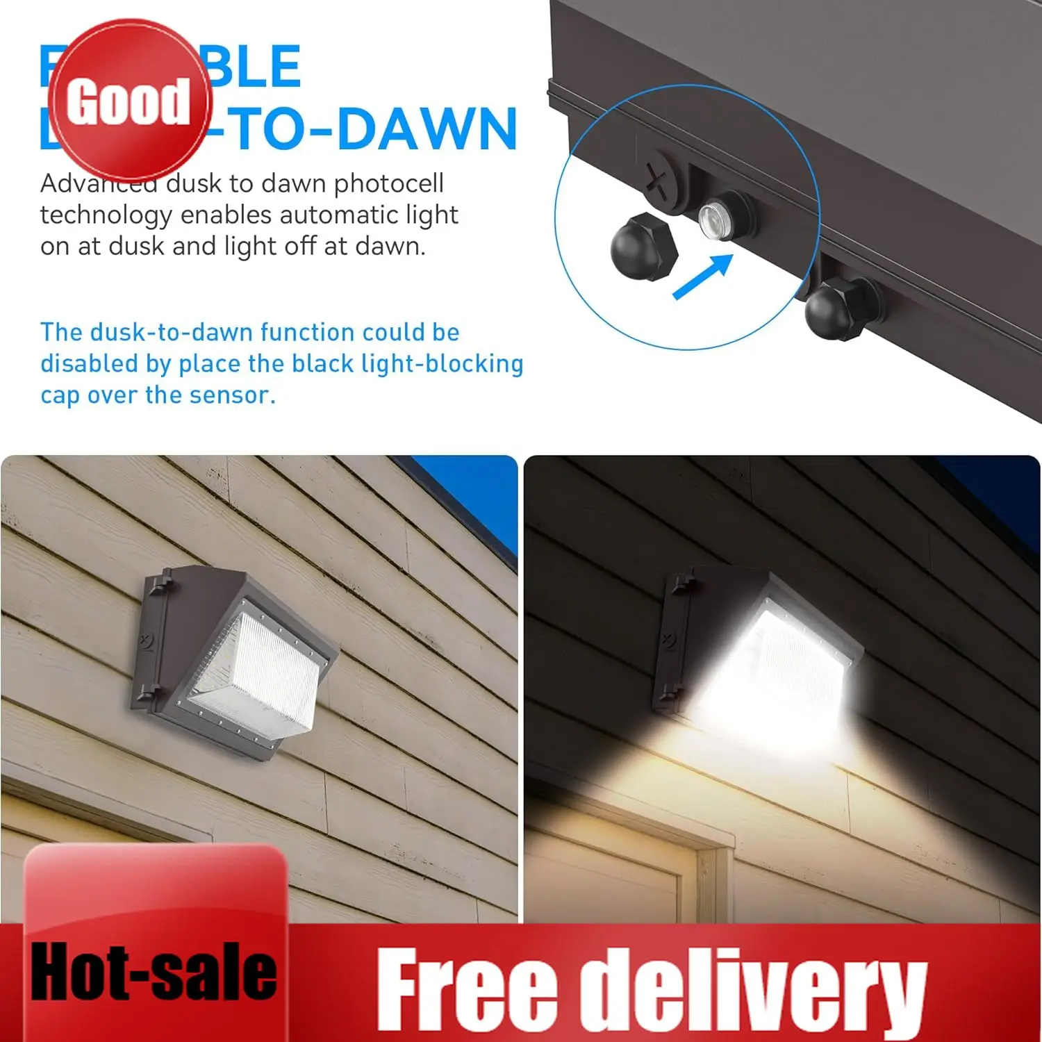 Activity limited-time price120W LED Wall Pack Light with Dusk-to-Dawn Sensor, 16800LM 5000K LED Security Flood Lighting, 120V Ou
Activity limited-time price120W LED Wall Pack Light with Dusk-to-Dawn Sensor, 16800LM 5000K LED Security Flood Lighting, 120V Ou