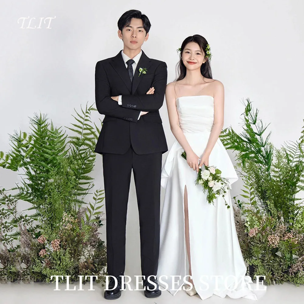 TLIT Elegant White A-Line Wedding Dress Strapless Prom Gowns Korea Bridal Dress Photos Shoot Customized Floor-Length Gowns
TLIT Elegant White A-Line Wedding Dress Strapless Prom Gowns Korea Bridal Dress Photos Shoot Customized Floor-Length Gowns