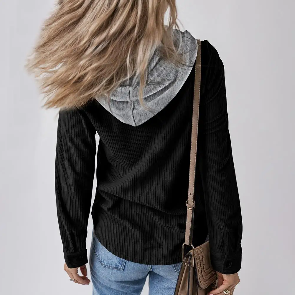 Women Coat Stylish Patchwork Hooded Shirt for Women with Drawstring Waist Chest Pockets Striped Coat for School Commuting Lady
Women Coat Stylish Patchwork Hooded Shirt for Women with Drawstring Waist Chest Pockets Striped Coat for School Commuting Lady