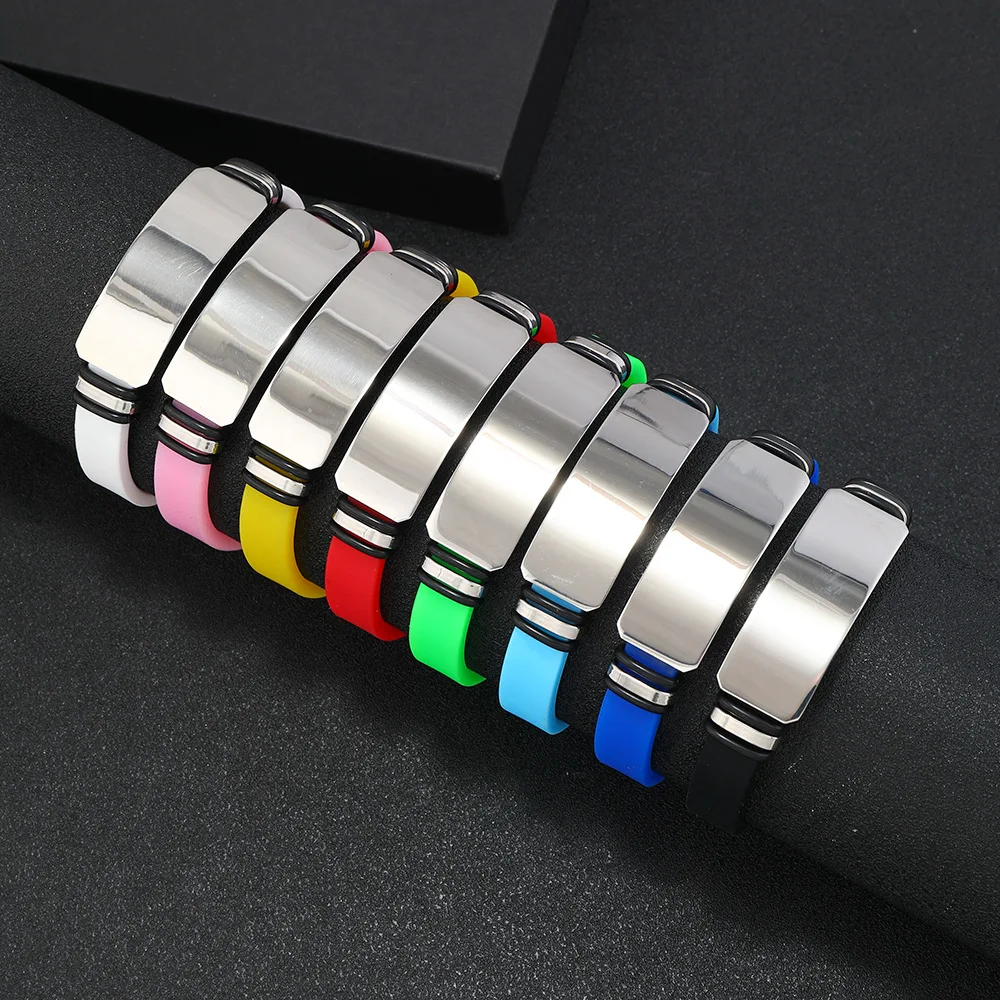 Simple Silicone Sports Bracelet for Men Women,Waterproof Stainless Steel Metal Bracelet, Wholesale Bracelet
Simple Silicone Sports Bracelet for Men Women,Waterproof Stainless Steel Metal Bracelet, Wholesale Bracelet