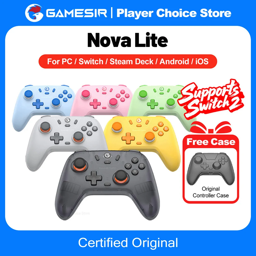 Gamesir Nova Lite PC Gamepads for Nintendo Switch 2 switch Oled Lite Controller Bluetooth Hall effect Joysticks Window 10 11
Gamesir Nova Lite PC Gamepads for Nintendo Switch 2 switch Oled Lite Controller Bluetooth Hall effect Joysticks Window 10 11