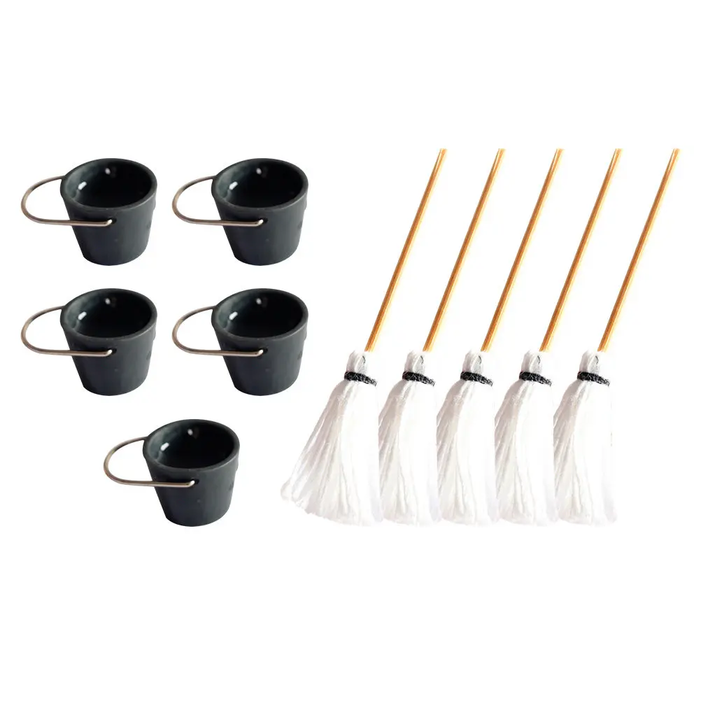 5Sets Realistic Mini Mop Bucket Combination Small House Accessory Miniature Cleaning Tool Exquisite Craftsmanship Micro
5Sets Realistic Mini Mop Bucket Combination Small House Accessory Miniature Cleaning Tool Exquisite Craftsmanship Micro