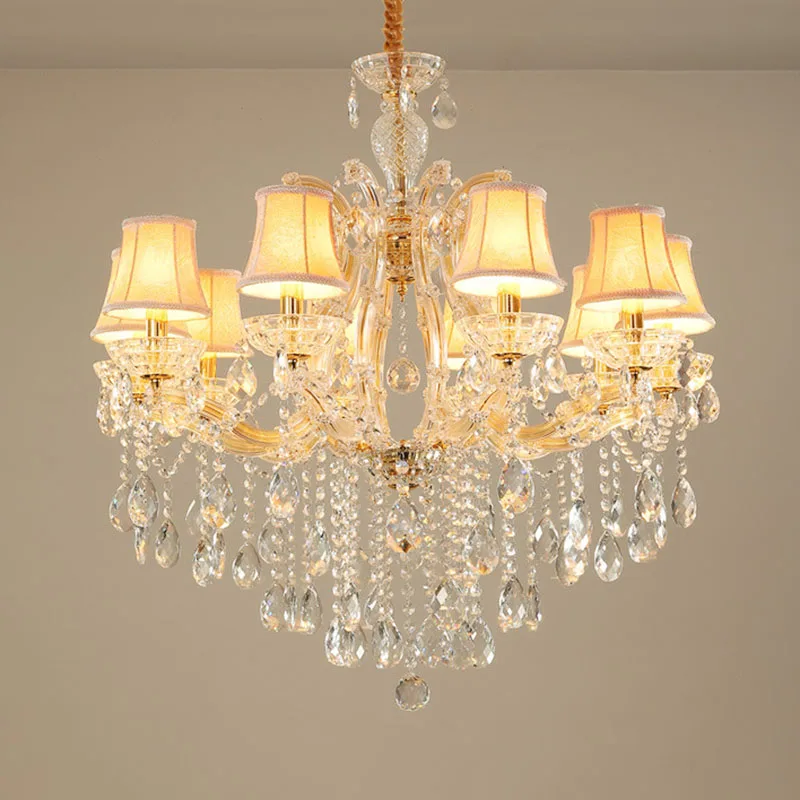 European Creative Design Gold Villa Duplex Decorative Chandelier Luxury Living Room Dining Room E14 LED Crystal Pendent Lights
European Creative Design Gold Villa Duplex Decorative Chandelier Luxury Living Room Dining Room E14 LED Crystal Pendent Lights