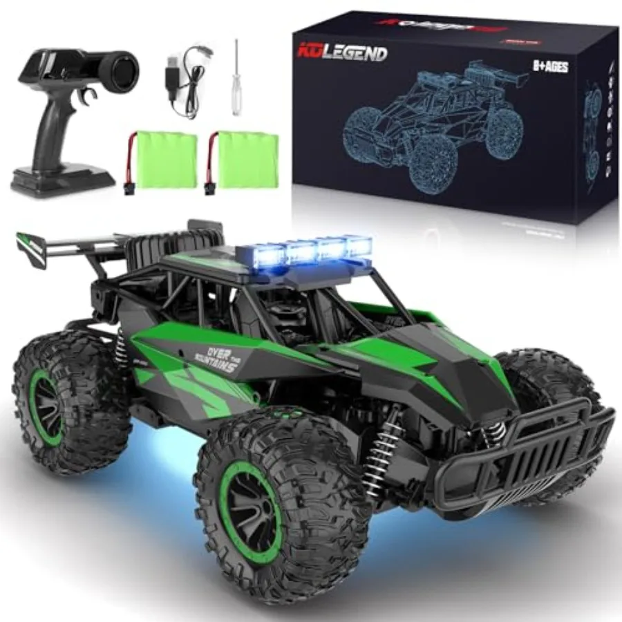 Remote Control Car for outdoor play, ABS plastic body, green color, 50+ min runtime and 20 km/h speed with LED headlights and r
Remote Control Car for outdoor play, ABS plastic body, green color, 50+ min runtime and 20 km/h speed with LED headlights and r