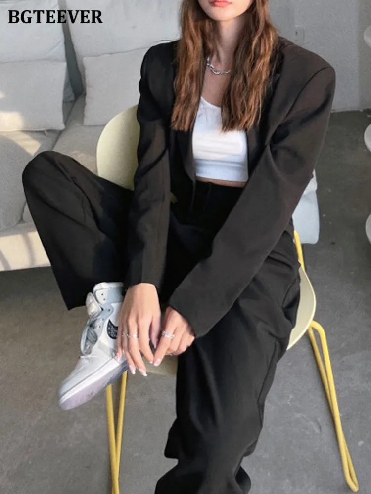 BGTEEVER Stylish Loose Women 2 Pieces Trousers Set Long Sleeve One Button Jacket & High Waist Wide Leg Suit Pants Spring Summer
BGTEEVER Stylish Loose Women 2 Pieces Trousers Set Long Sleeve One Button Jacket & High Waist Wide Leg Suit Pants Spring Summer