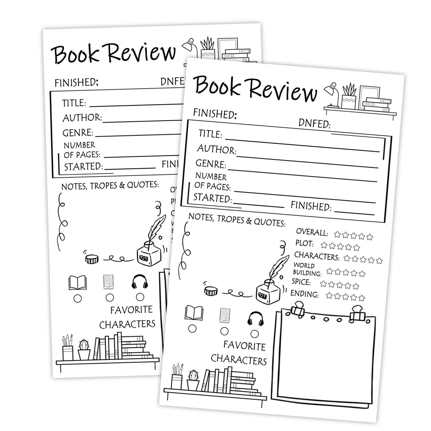 50 Sheets Book Review Notepad 5 * 8 Inch Reading Journals Companion Book Notes Notepad Readers
50 Sheets Book Review Notepad 5 * 8 Inch Reading Journals Companion Book Notes Notepad Readers