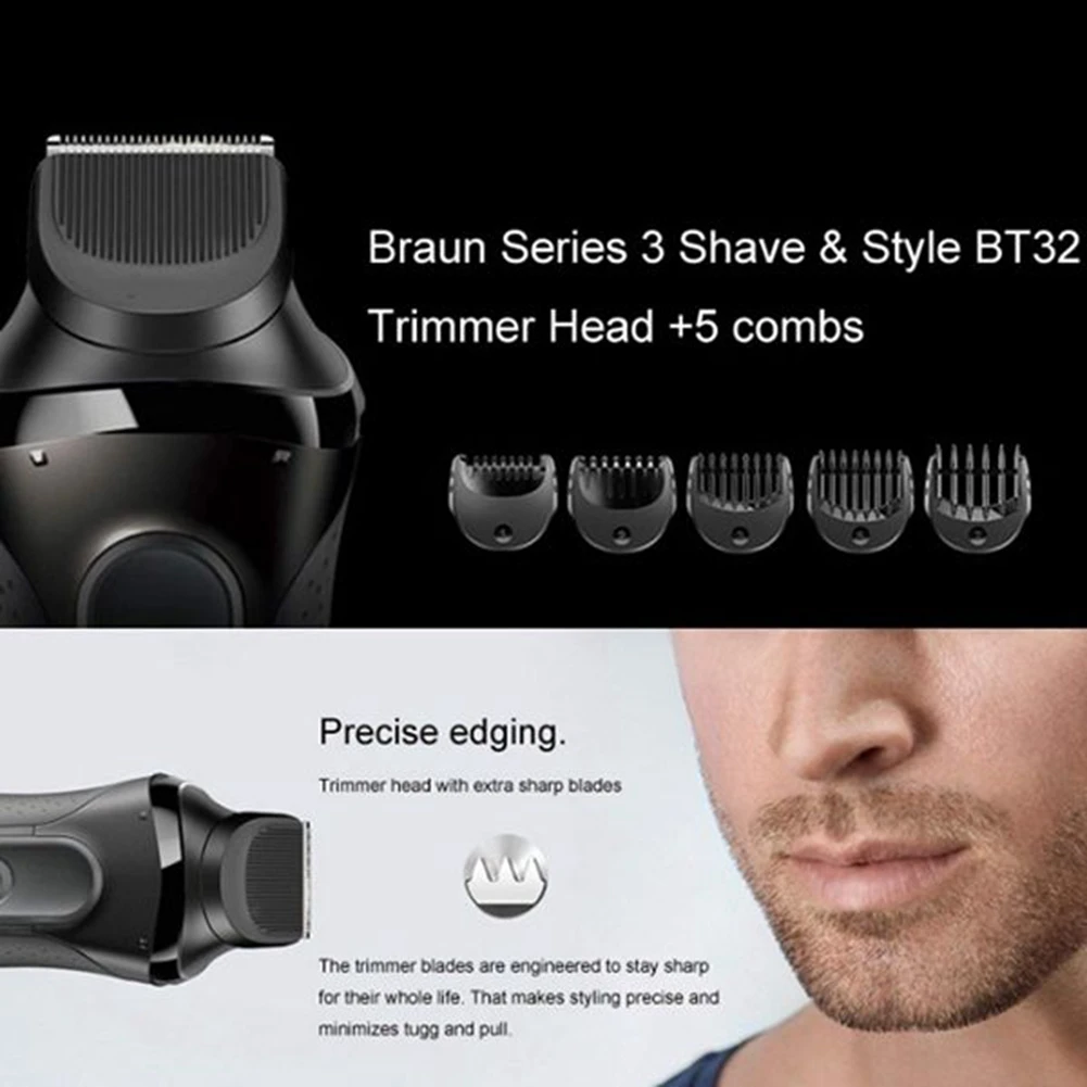 AA91 Electric Shaver Beard Trimmer Head for Braun Series 3 BT32 Stlying Shaver Head Razor Blade Replacement
AA91 Electric Shaver Beard Trimmer Head for Braun Series 3 BT32 Stlying Shaver Head Razor Blade Replacement