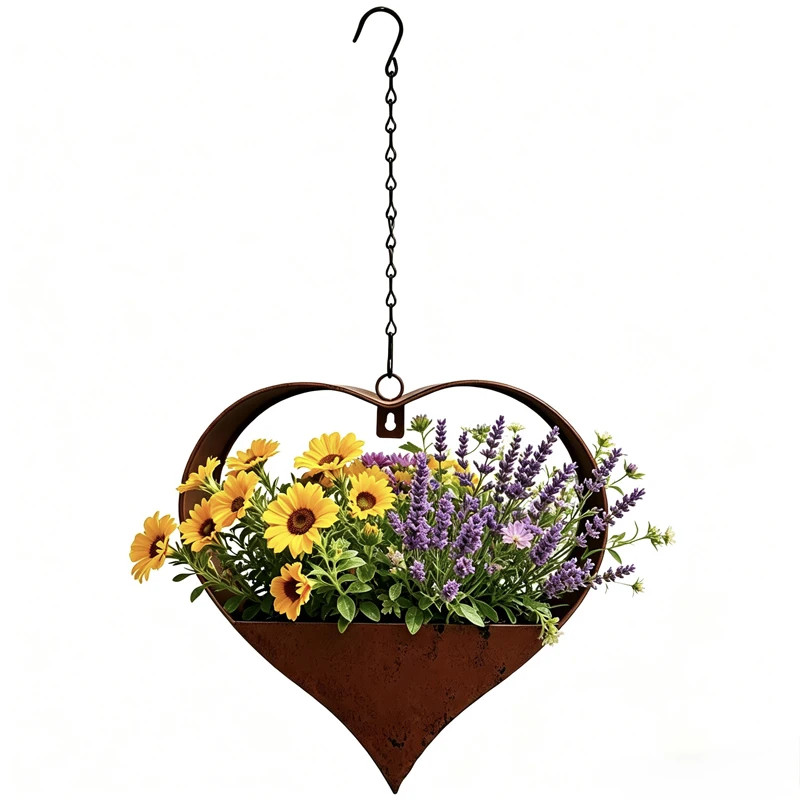 Heart-shaped Metal Iron Hanging Planter Hook for Green Plants, Indoor & Outdoor Decor for Windows, Living Room Walls, Gardens an
Heart-shaped Metal Iron Hanging Planter Hook for Green Plants, Indoor & Outdoor Decor for Windows, Living Room Walls, Gardens an