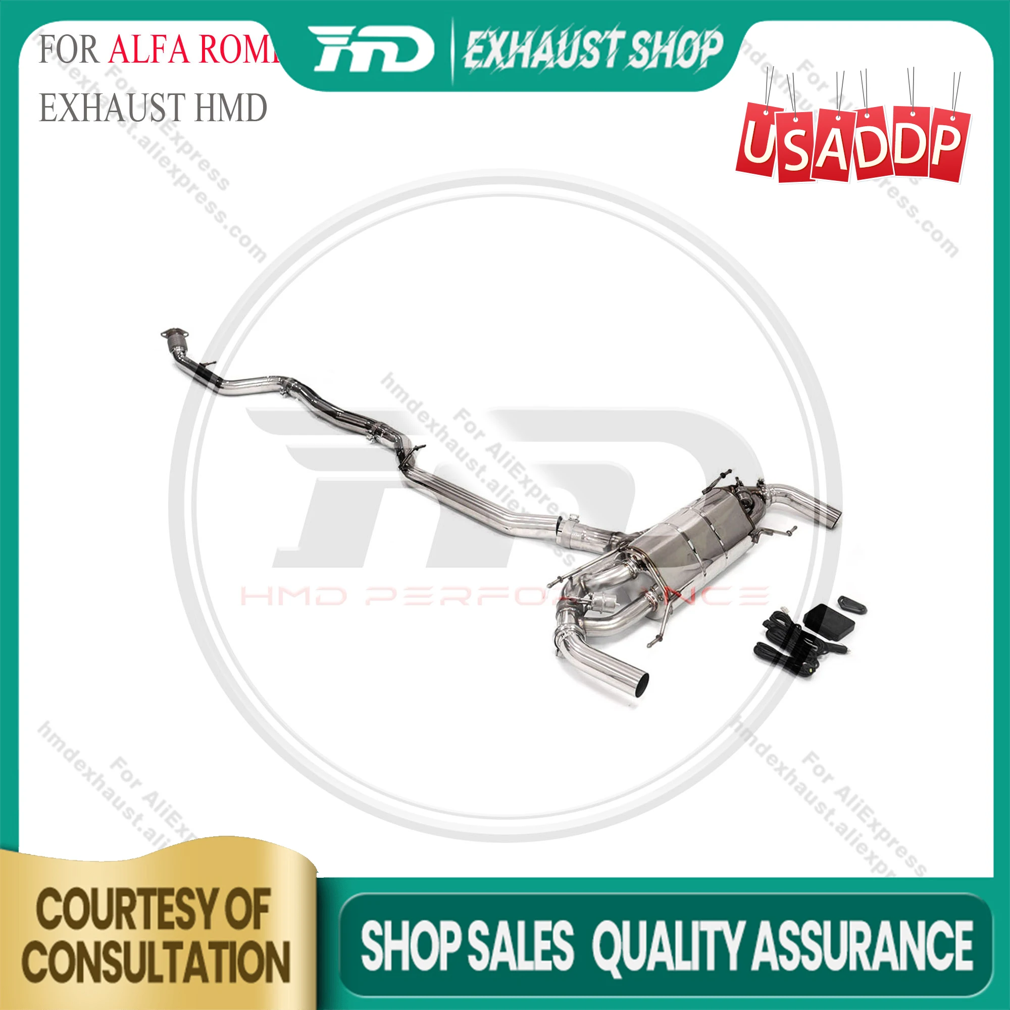 HMD Exhaust Catback for Alfa Romeo Giulia 2.0T SS304 Vacuum valve Muffler Controller Continuous surprises TIG manual welding
HMD Exhaust Catback for Alfa Romeo Giulia 2.0T SS304 Vacuum valve Muffler Controller Continuous surprises TIG manual welding