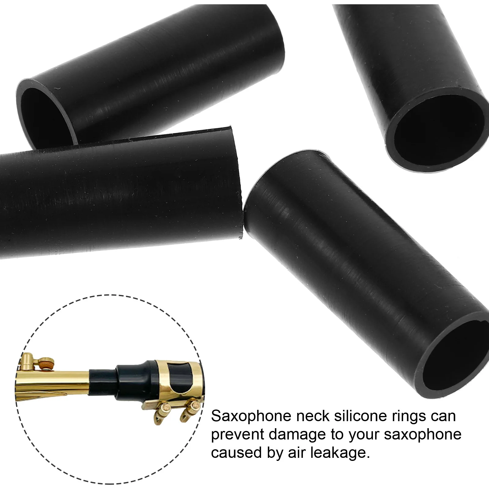 4pcs Saxophone Neck Sleeves Silicone Alto Sax Bend Joint Wind Instrument Repair Parts For Stable Performance Alto Sax