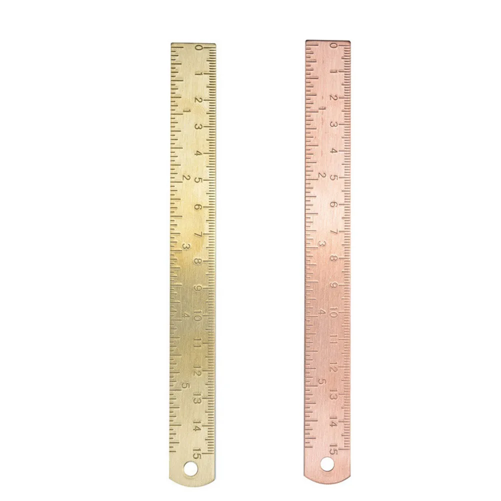 2 Pcs Brass Copper Ruler High Accuracy School Vintage Thick Version Double Scale Straight
2 Pcs Brass Copper Ruler High Accuracy School Vintage Thick Version Double Scale Straight