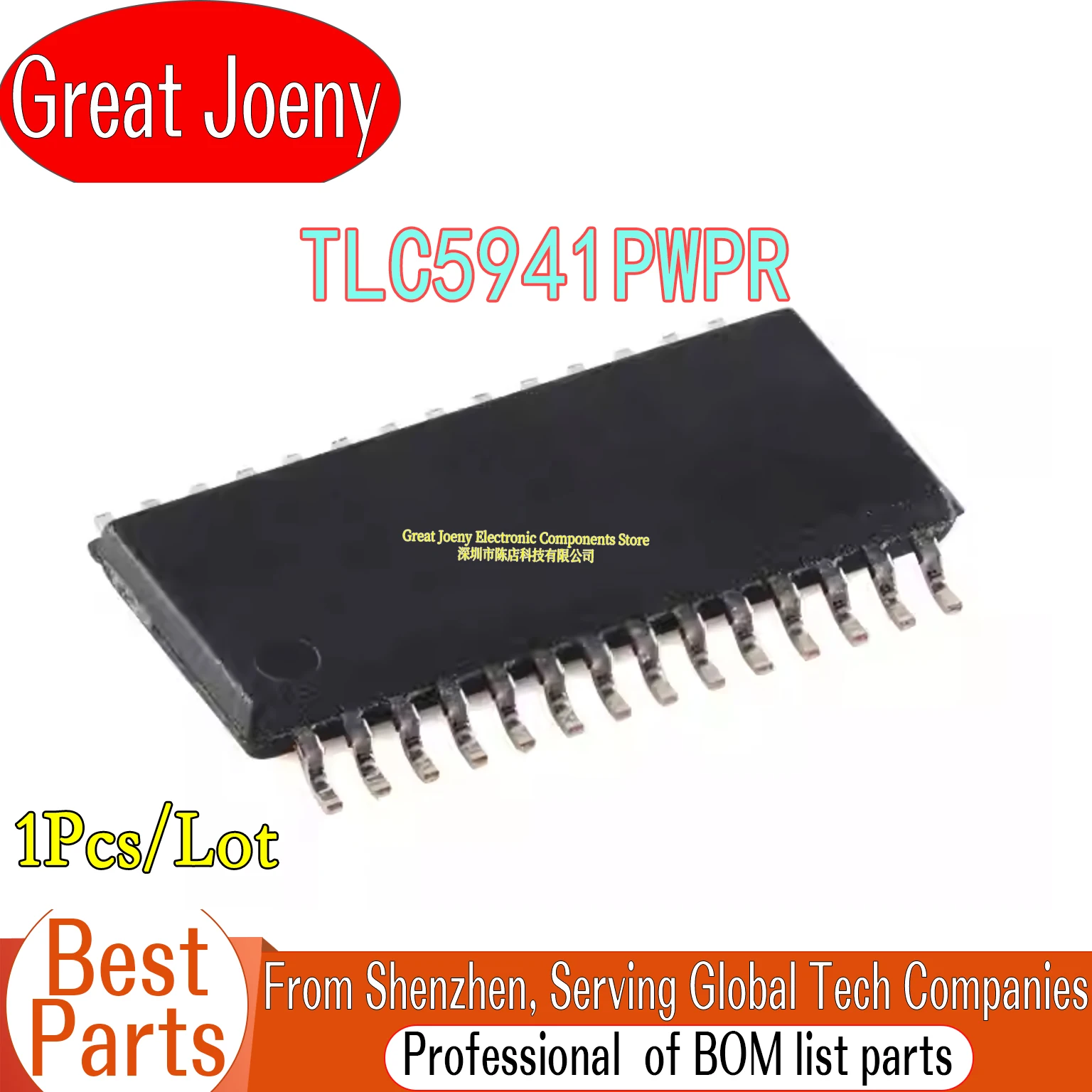 100% New Original TLC5941PWPR TLC5941 IC Chipset HTSSOP-28
100% New Original TLC5941PWPR TLC5941 IC Chipset HTSSOP-28