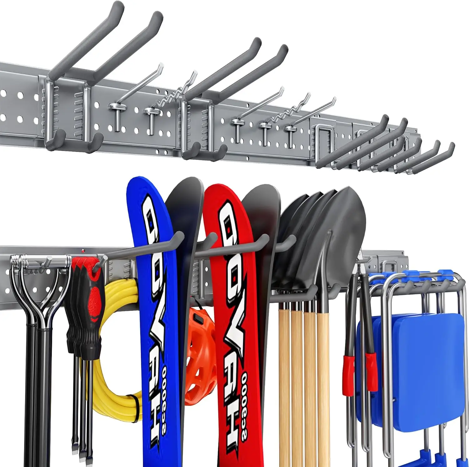 Garage Tool Organizer Wall Mount 48 inches with 10 Adjustable Heavy-Duty Hooks, Garage Organization, Garden Tool Storage
Garage Tool Organizer Wall Mount 48 inches with 10 Adjustable Heavy-Duty Hooks, Garage Organization, Garden Tool Storage