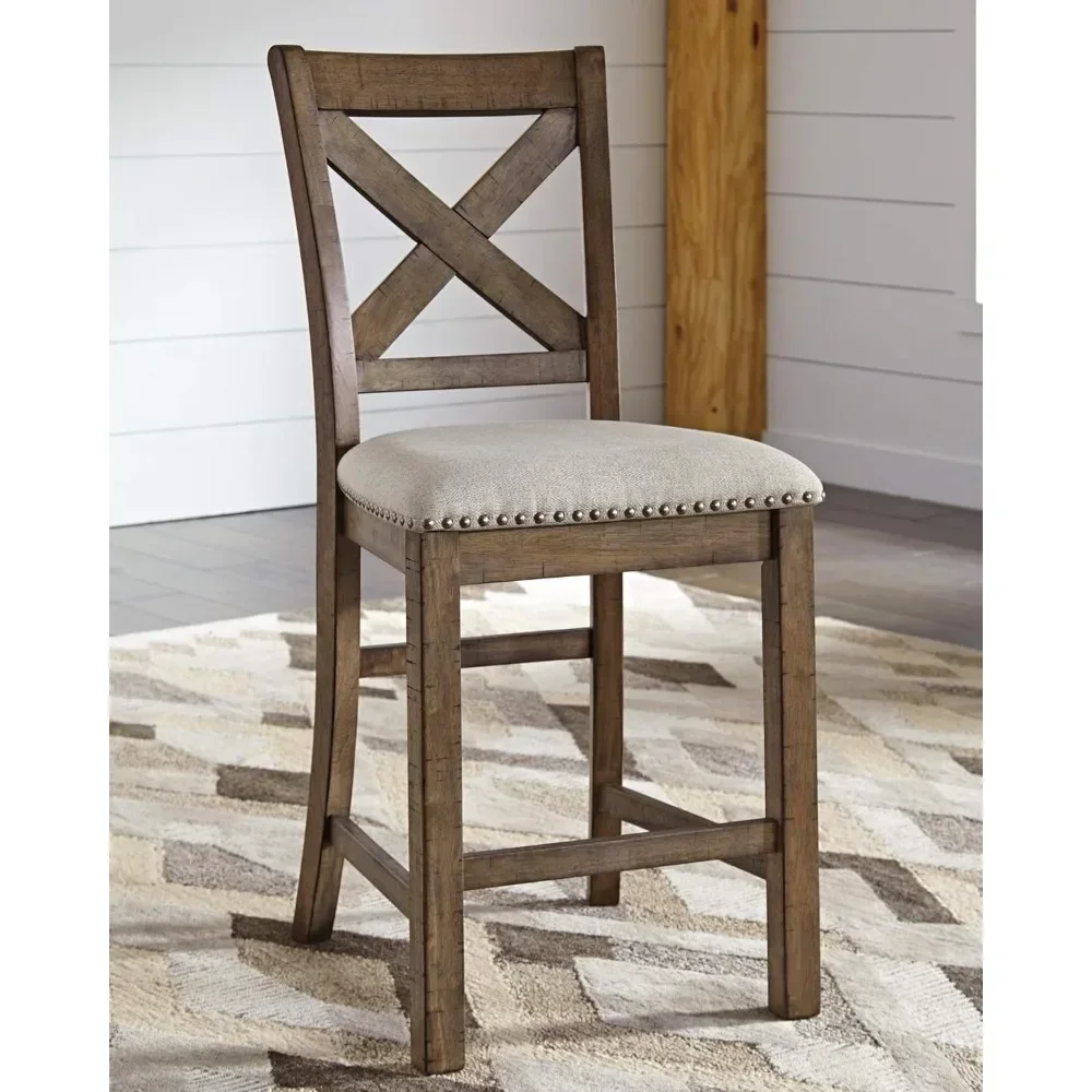 #For Moriville Rustic Farmhouse 24.5" Upholstered Barstool, 2 Count, Beige & Brown&
#For Moriville Rustic Farmhouse 24.5" Upholstered Barstool, 2 Count, Beige & Brown&