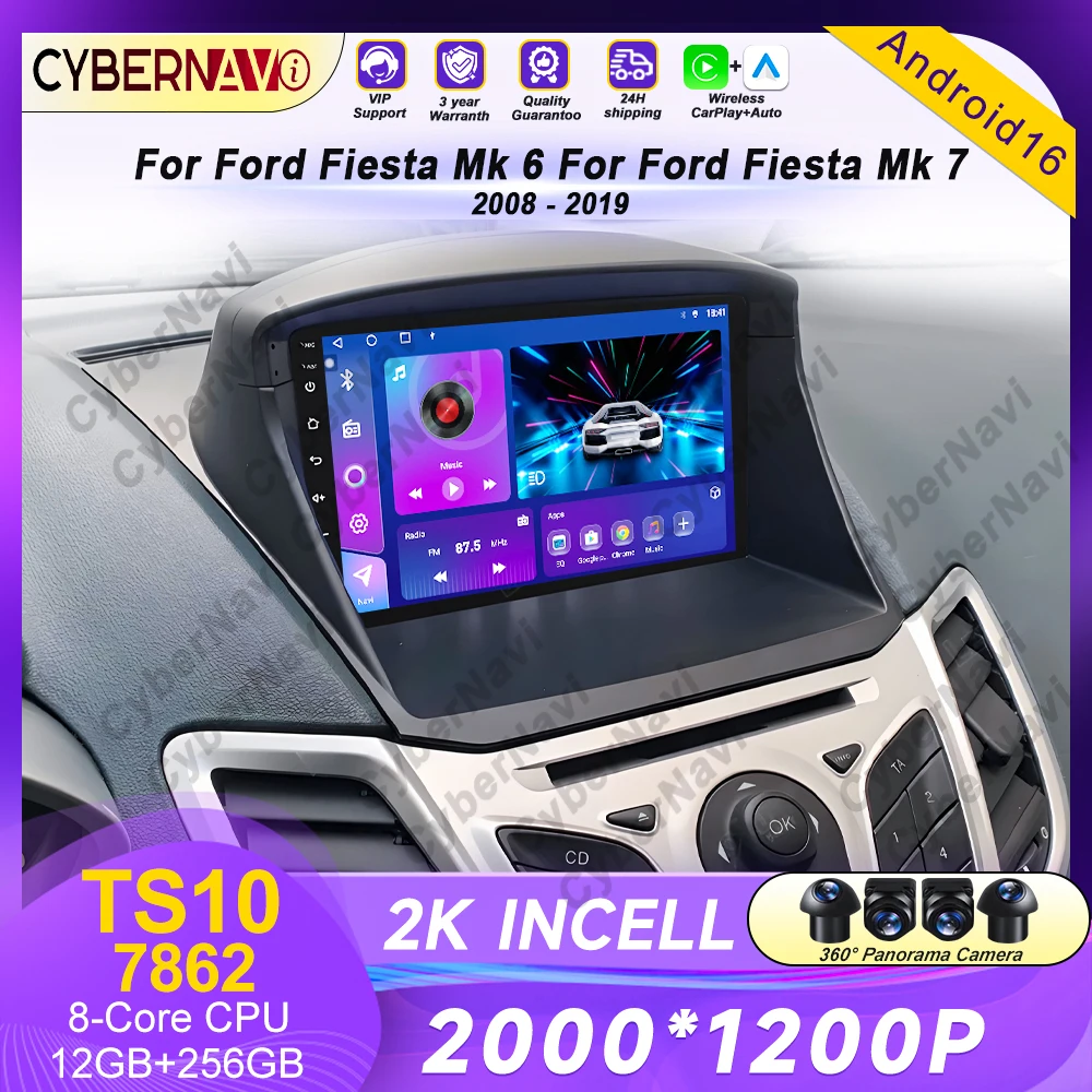 Car Radio For Ford Fiesta MK6 MK7 2009 -2017 Carplay Android Auto Player QLED Screen Multimedia Video 4G WIFI Navigation Stereo
Car Radio For Ford Fiesta MK6 MK7 2009 -2017 Carplay Android Auto Player QLED Screen Multimedia Video 4G WIFI Navigation Stereo