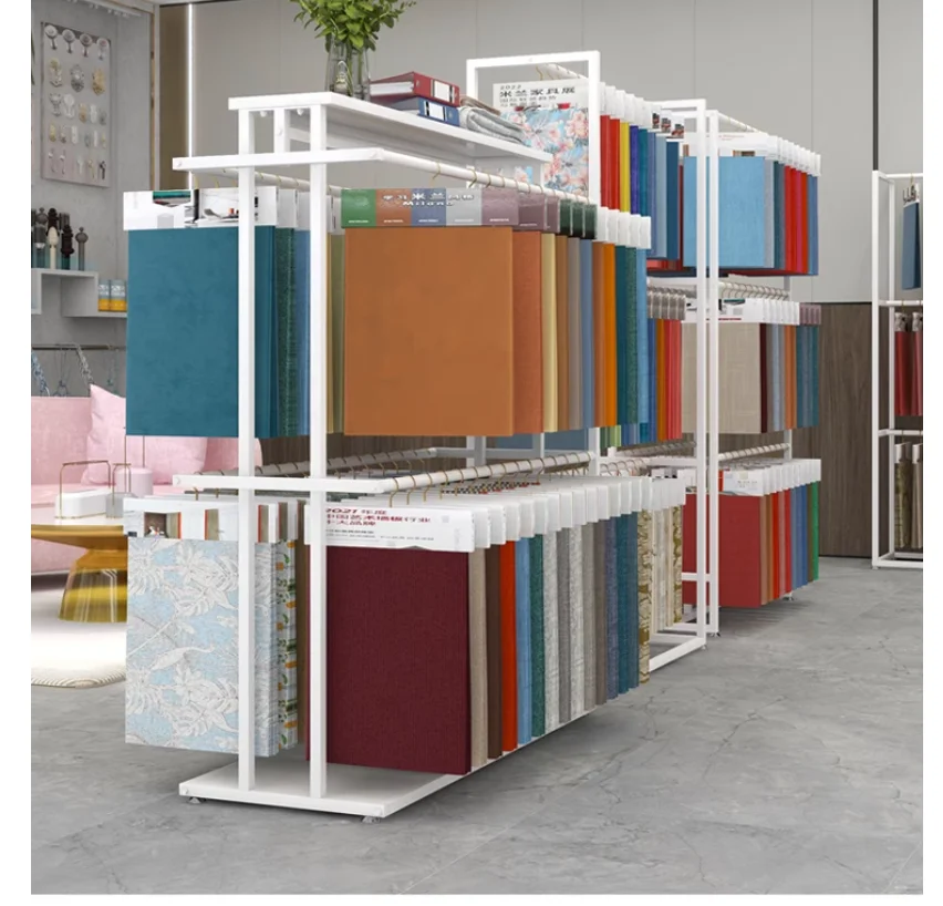 Hanging fabric hanger display stand landing in the middle island cloth shelf double-sided double-layer clothing fabric small sam
Hanging fabric hanger display stand landing in the middle island cloth shelf double-sided double-layer clothing fabric small sam