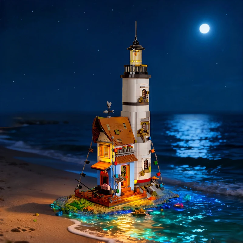 Lighthouse Building Blocks Modular Bricks Beach House Architecture Diy Plastic Model 1806pieces Creative Gift Assembly Toys
Lighthouse Building Blocks Modular Bricks Beach House Architecture Diy Plastic Model 1806pieces Creative Gift Assembly Toys