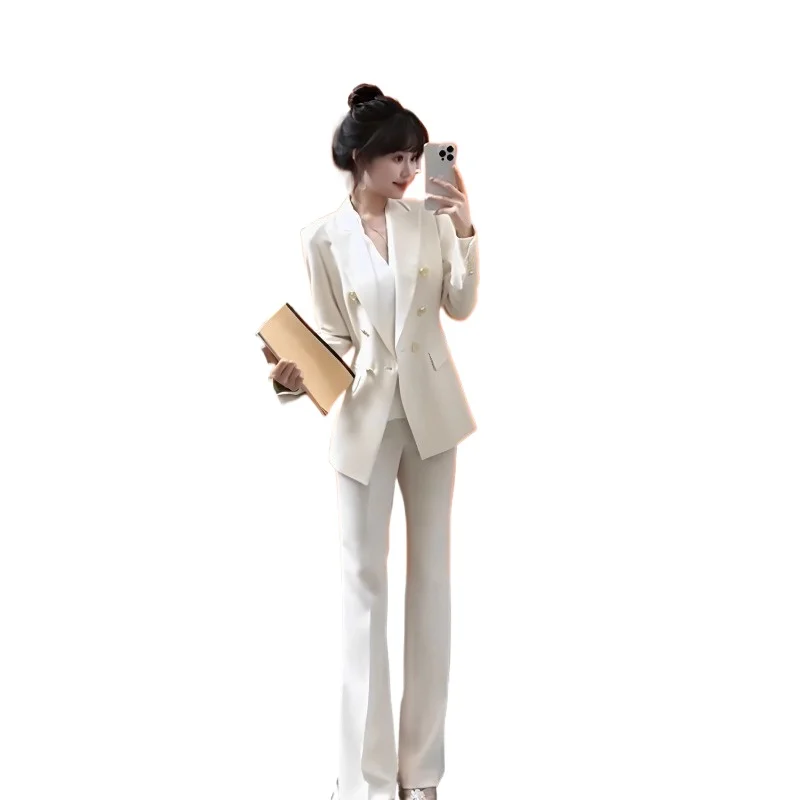 This year's fashion beautiful Women's Clothing spring and autumn new high fashion white suit jacket pants two suits women Sets
This year's fashion beautiful Women's Clothing spring and autumn new high fashion white suit jacket pants two suits women Sets