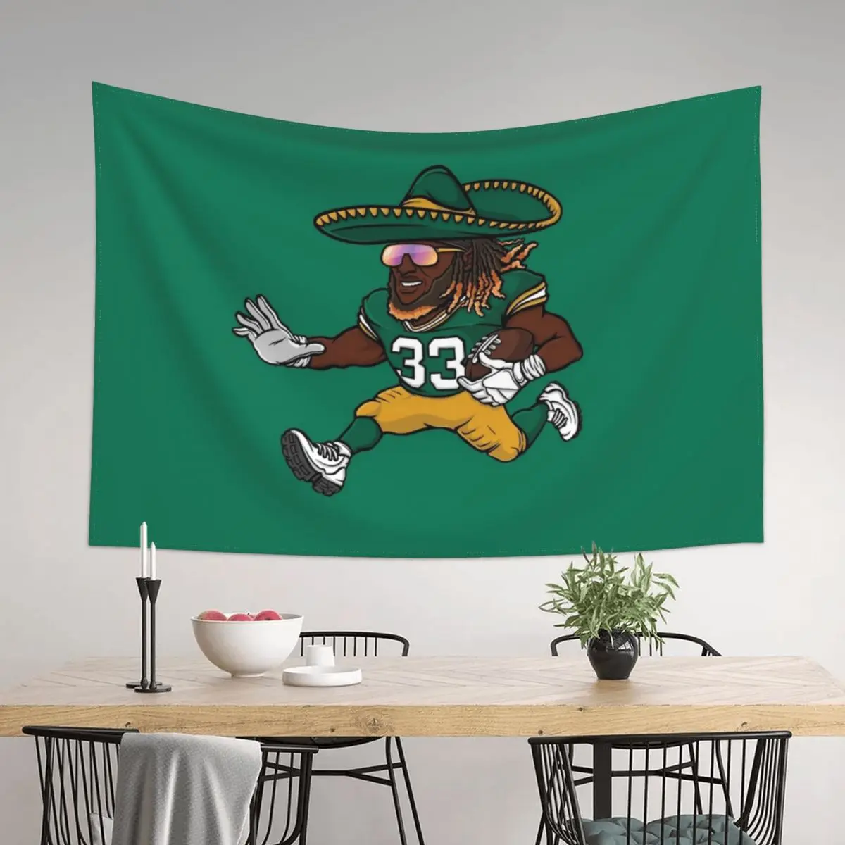 Aaron Jones Green Bay Packers Sombrero Tapestry On The Wall Decoration Bedroom Wall Decor Hanging Decorative Paintings Tapestry
Aaron Jones Green Bay Packers Sombrero Tapestry On The Wall Decoration Bedroom Wall Decor Hanging Decorative Paintings Tapestry
