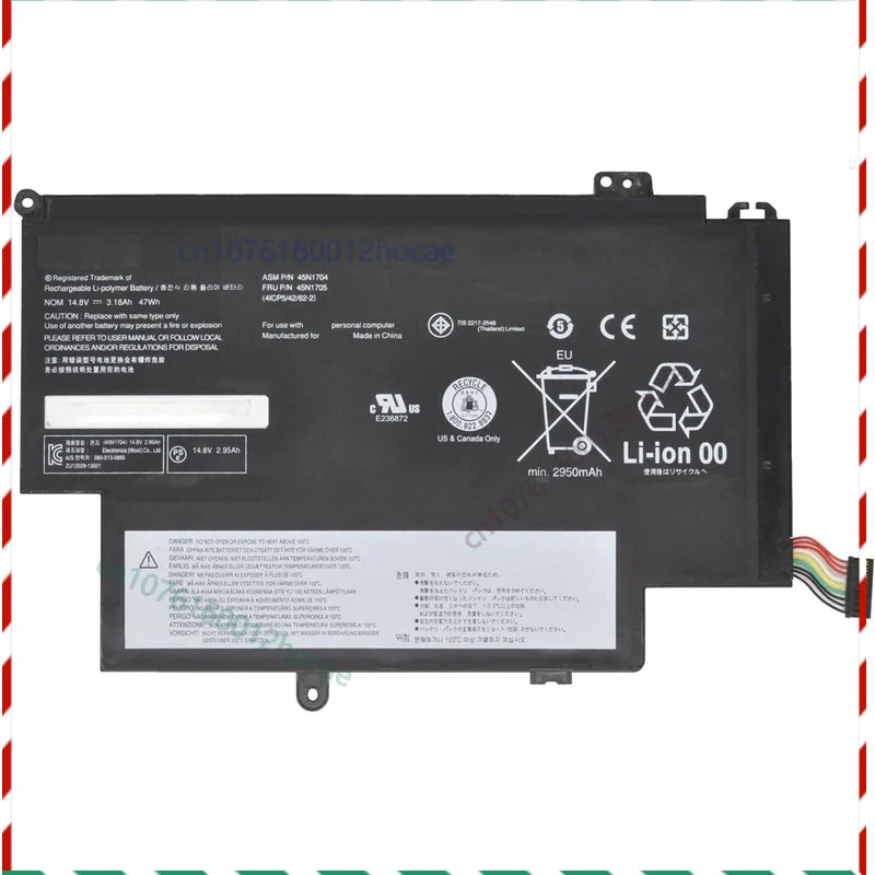 47Wh 14.8V Battery for Lenovo Thinkpad 12.5" S1 Yoga 12 20CD 45N1705 45N1704 Fast ship
47Wh 14.8V Battery for Lenovo Thinkpad 12.5" S1 Yoga 12 20CD 45N1705 45N1704 Fast ship