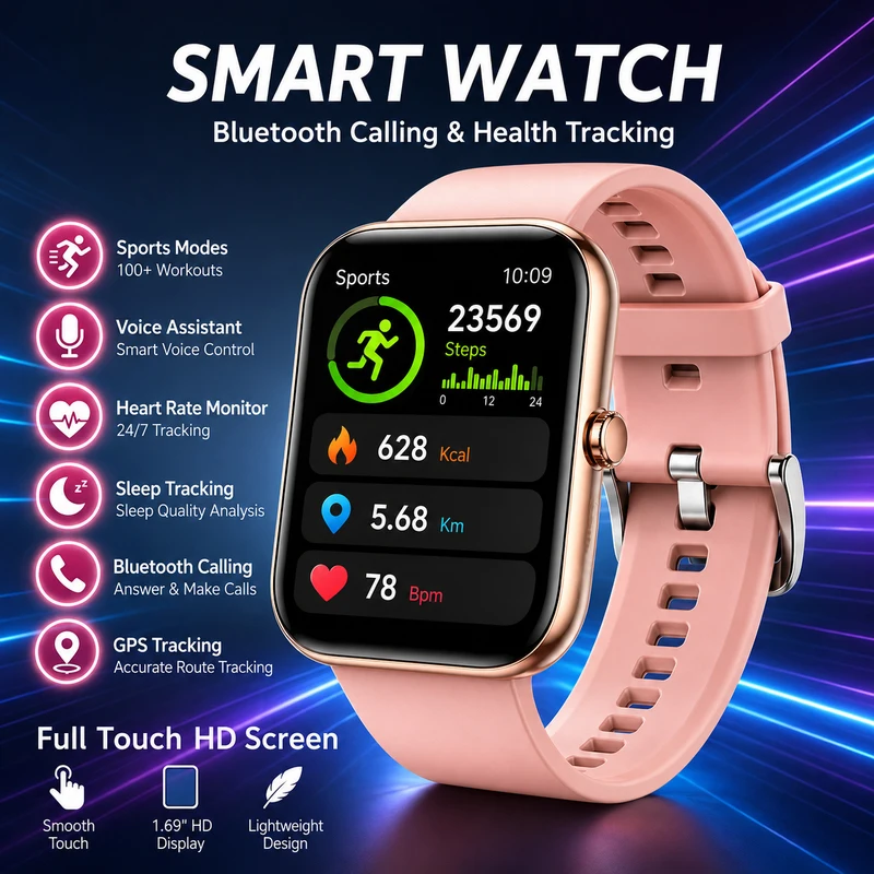 2026 for Android IOS Smart Watch 1.91" IP68 Waterproof BT Call Women Smartwatch with Heart Rate Health Monitoring GPS Trajectory
2026 for Android IOS Smart Watch 1.91" IP68 Waterproof BT Call Women Smartwatch with Heart Rate Health Monitoring GPS Trajectory