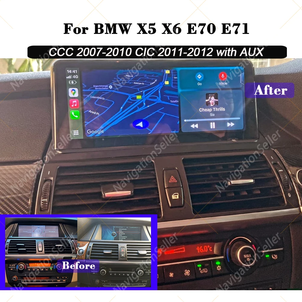 Car Multimedia Player For BMW X5 E70 X6 E71 CCC CIC 10.25 Touch Screen Wireless CarPlay Android Auto Radio Stereo Navigation DAB
Car Multimedia Player For BMW X5 E70 X6 E71 CCC CIC 10.25 Touch Screen Wireless CarPlay Android Auto Radio Stereo Navigation DAB