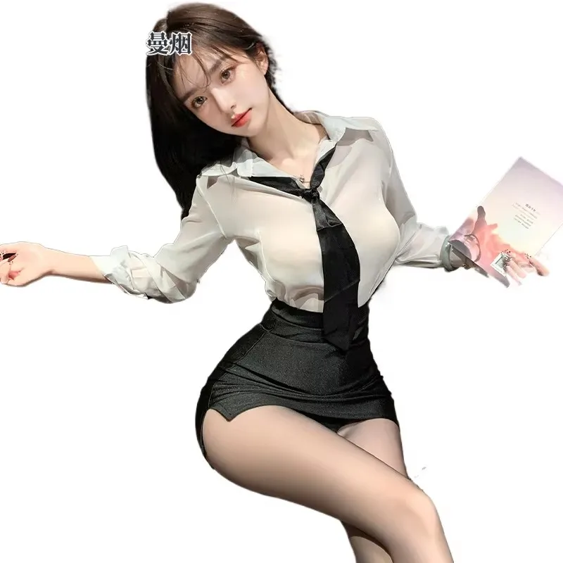 Sexy Office Lady Nightclub Uniform Secretary Cosplay Costumes Japanese AV Deep V Bust Mini Skirt for Women Porno Bar Temptation
Sexy Office Lady Nightclub Uniform Secretary Cosplay Costumes Japanese AV Deep V Bust Mini Skirt for Women Porno Bar Temptation